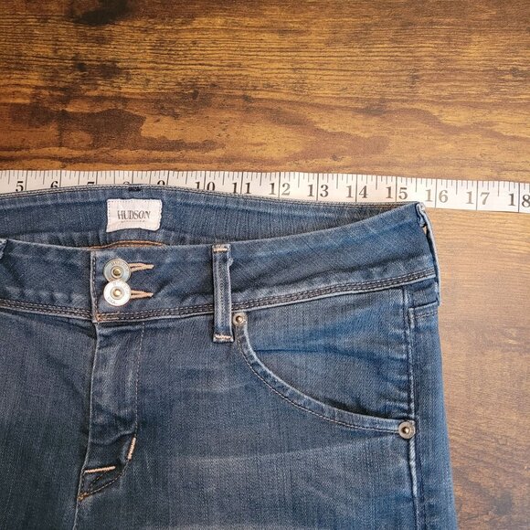Hudson Jeans Size 28 Collin Flap Skinny Low Rise Medium Light Wash Western - Picture 6 of 11